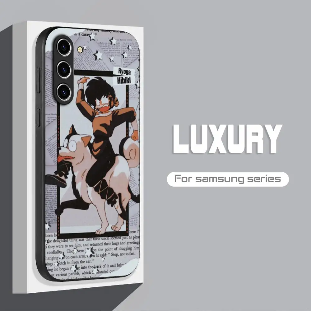 New hot blood anime Ranma 1 2 Anime Phone Case For Samsung Galaxy S25 S24 S23 S22 S21 S20 Plus Ultra Note20 Soft Black