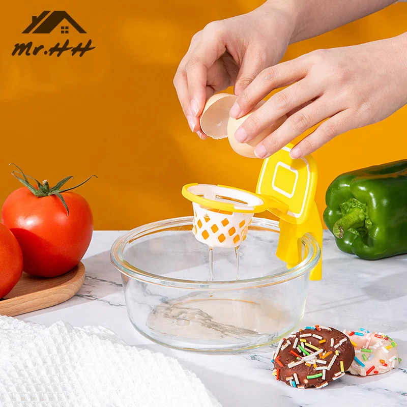 Creative Basketball Frame Egg White Separator Cute Plastic Funnel Yolk Protein Filter Kitchen Gadgets Home Baking Tools