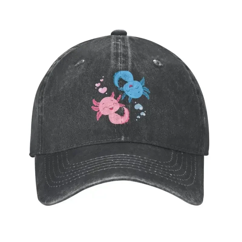 Punk Unisex Cotton Kawaii Axolotl Axolotls Baseball Cap Adult Amphibian Salamander Adjustable Dad Hat Women Men Outdoor