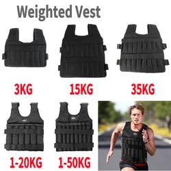 3/15/35kg Weight Training Suit Empty Bag Fitness Running Vest Adjustable Weight Jacket Workout Equipment for Workout Jogging