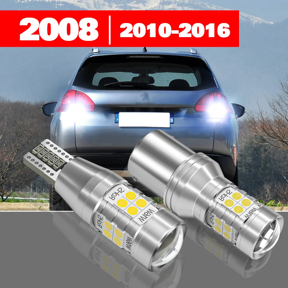 

For Peugeot 2008 1 2 2013-2021 2014-2015 2pcs LED Reverse Light Backup Lamp Accessories 2014 2015 2016 2017 2018 2019 2020