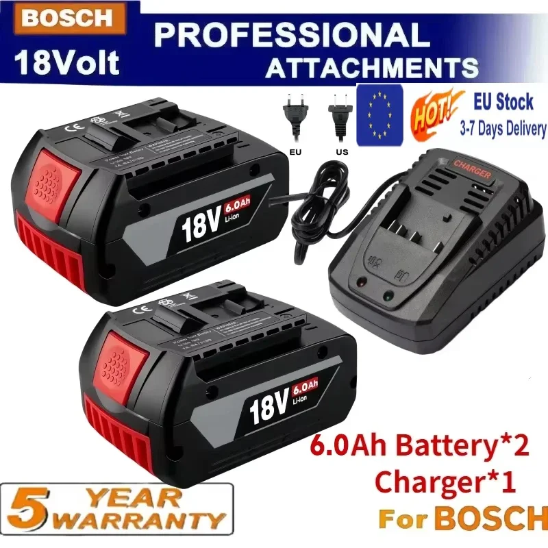 Para BOSCH 18V 6.0AH bateria de litio existente para bateria BOSCH 6.0AH herramienta existente bateria rechargeable