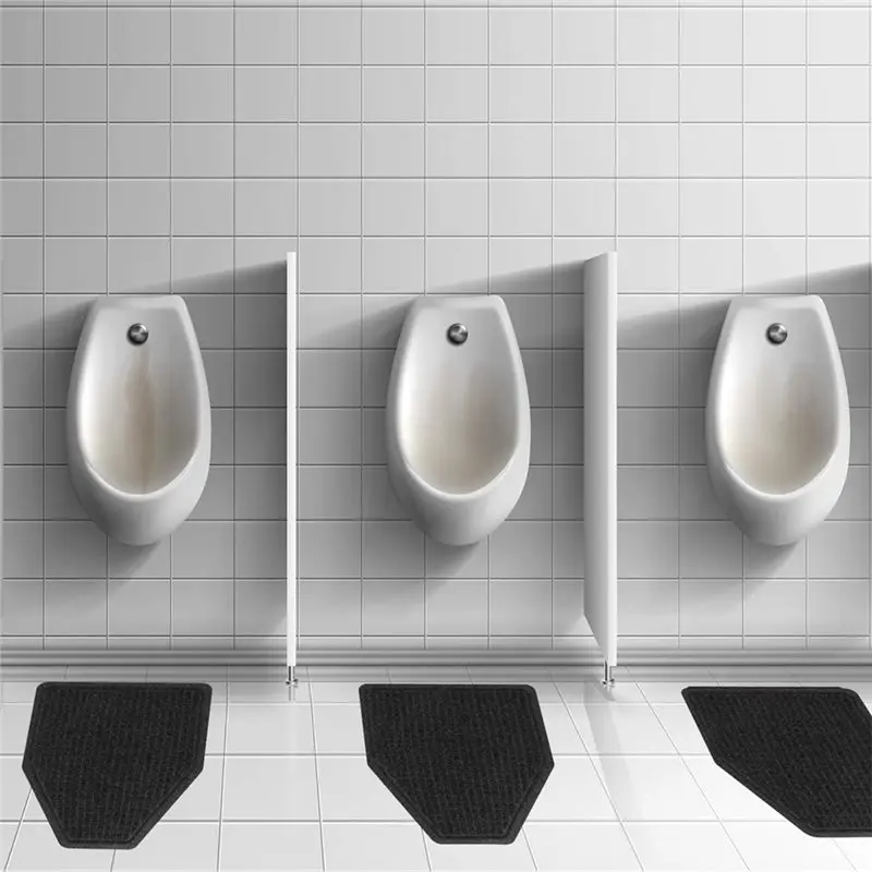 BMBY-Professional 6-Pack Urinal Floor Mats-Non-Slip Disposable For Men's Bathroom Urinal Pads