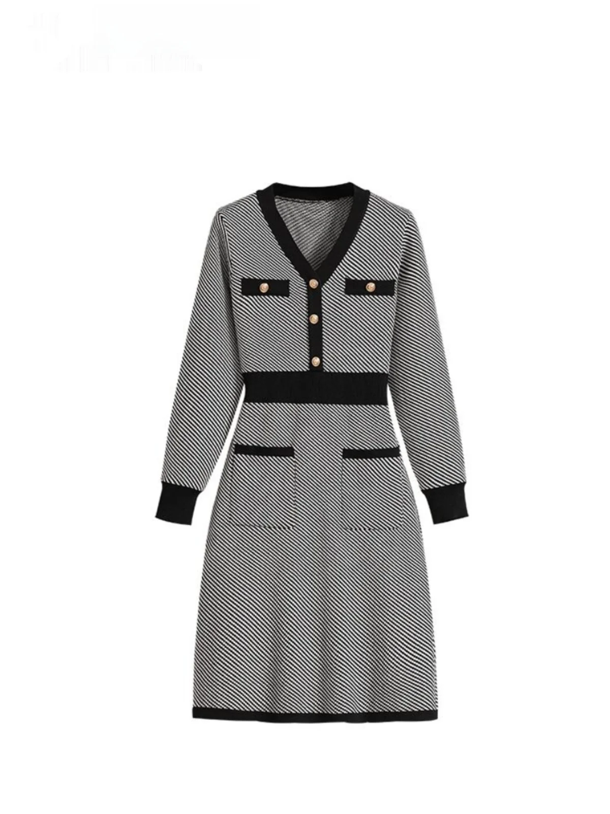 

Вязаное платье CaraCLUB больших размеров для женщин: весеннее, стройнящее, длинное, скрывающее живот, с завышенной талией, в корейском стиле, для повседневной носки