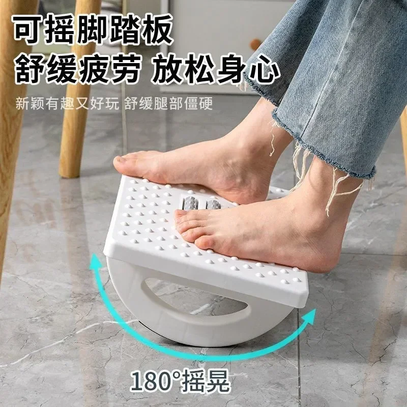 แบบพกพาเท้าภายใต้โต๊ะ Footrest ERGONOMIC สตูลเท้านวดลูกกลิ้งเท้าสําหรับ Home Office Work Fast Ship