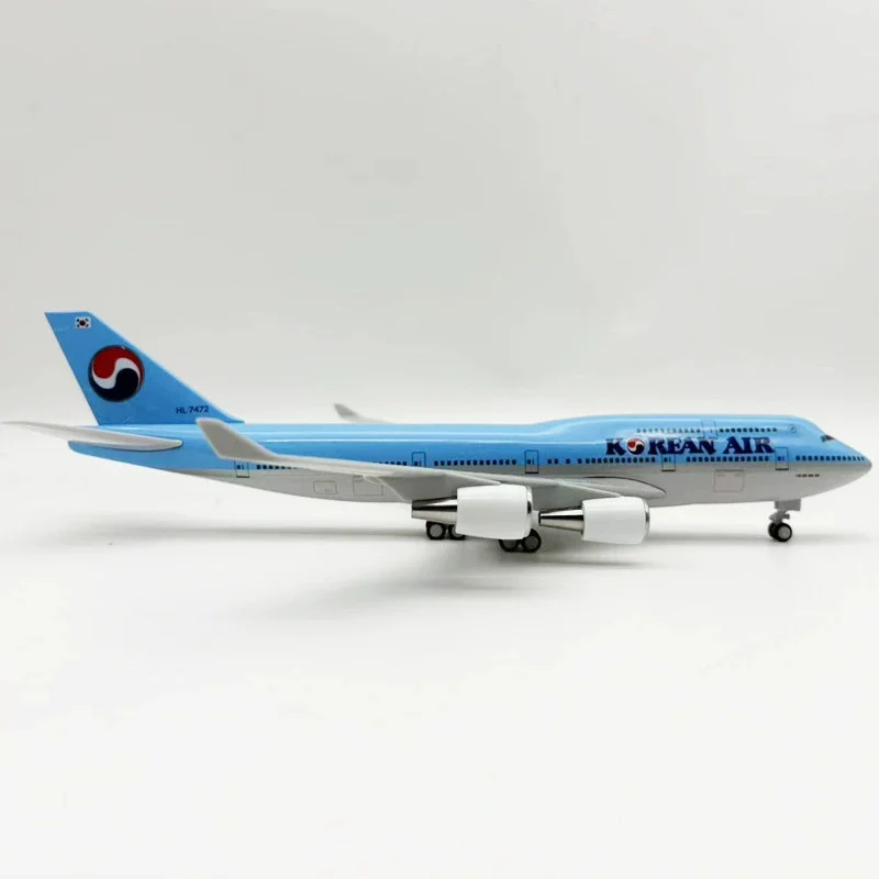747 大韓航空 30cm レジン製ミニチュア飛行機模型 コレクション