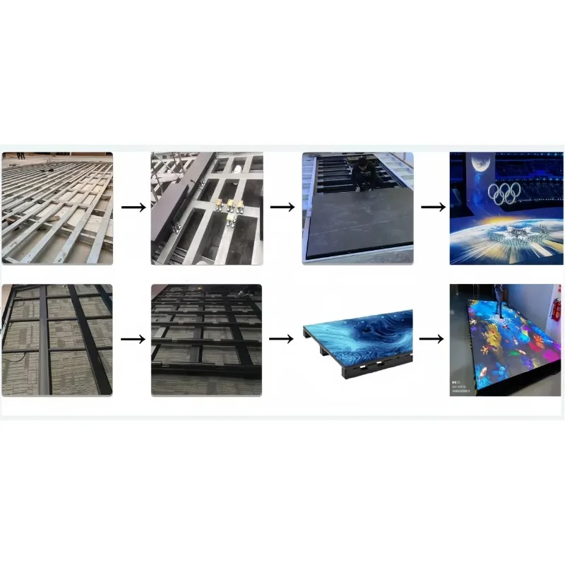 Customizable 3D Dynamic Full Color LED Display for Indoor Outdoor Plaza Exhibition Halls Interactive Floor Tile Display for Bars - view 2