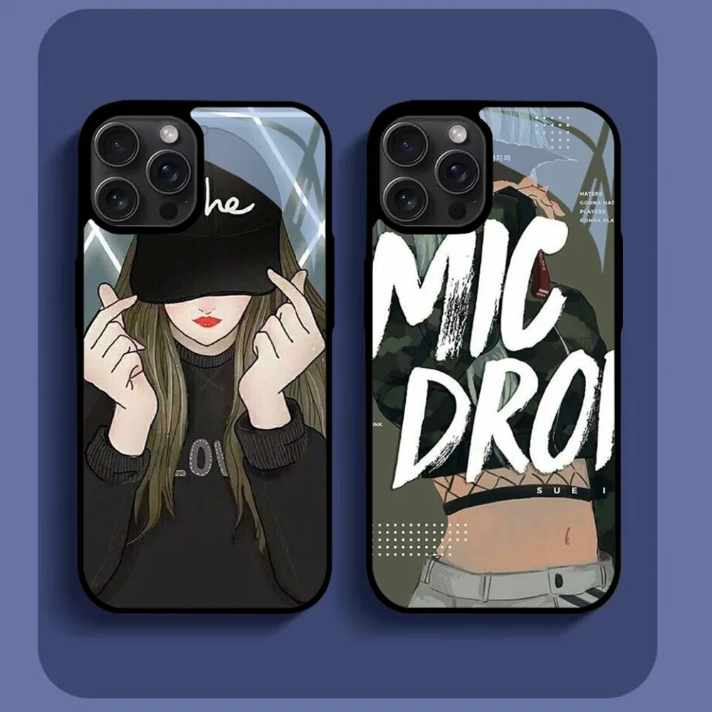 

Pepakomi Bts Phone Case For IPhone16 15 14 13 12 11 Pro Xs Max Mini XR X 7 8 Plus Luxury Mirror Hard Funda