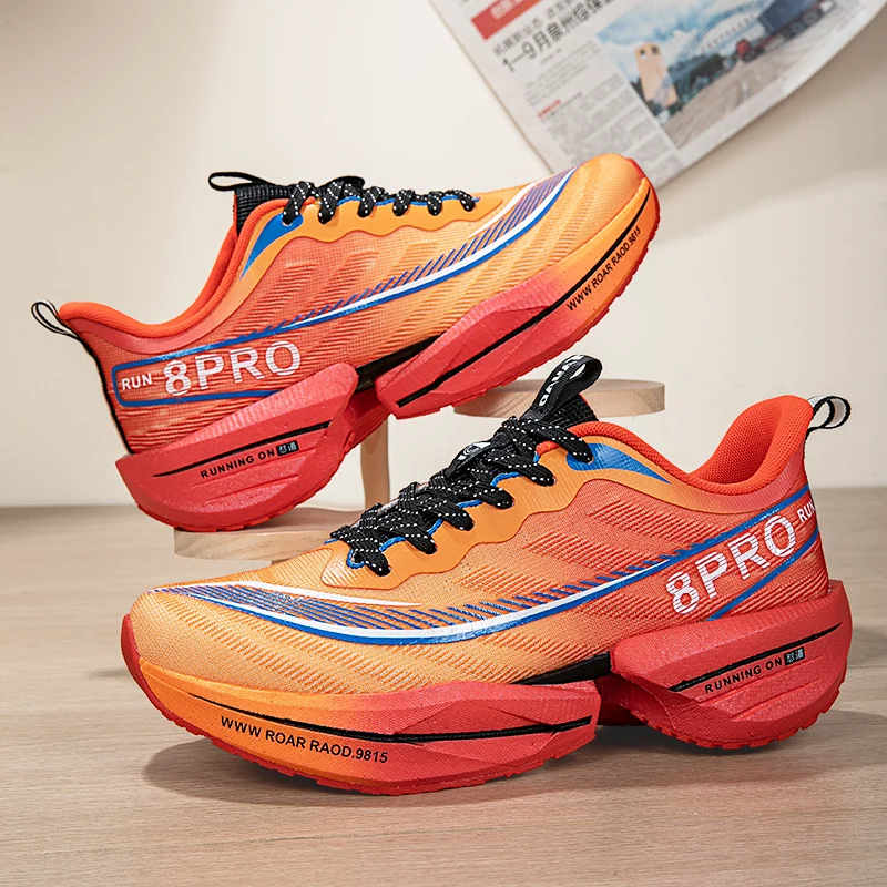 

Мужская спортивная обувь, уличная обувь с мягкой подошвой и сеткой, удобные тренировочные теннисные туфли для пар, марафонские кроссовки для фитнеса для мужчин