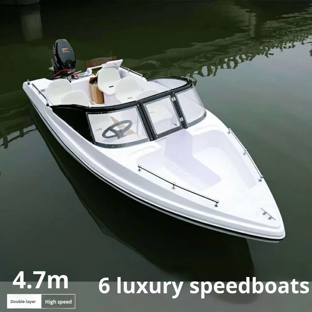 6-Person 8-Person 10-Person 12-Person 14-Person Double Layer Flat Deck Fiberglass 1.2mm PVC RIB Open Leisure Fishing Boat Dinghy