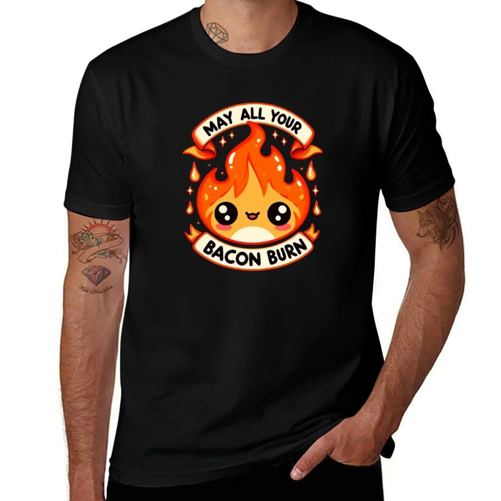 

May all your bacon burn T-Shirt anime t shirts for man T-Shirt