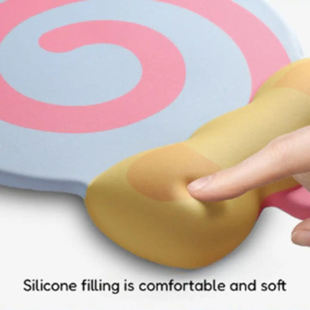 Slow Rebound Lollipop Pols Muismat Antislip Comfort Polssteun Muismat Creatief Waterdicht Toetsenbord Handkussen