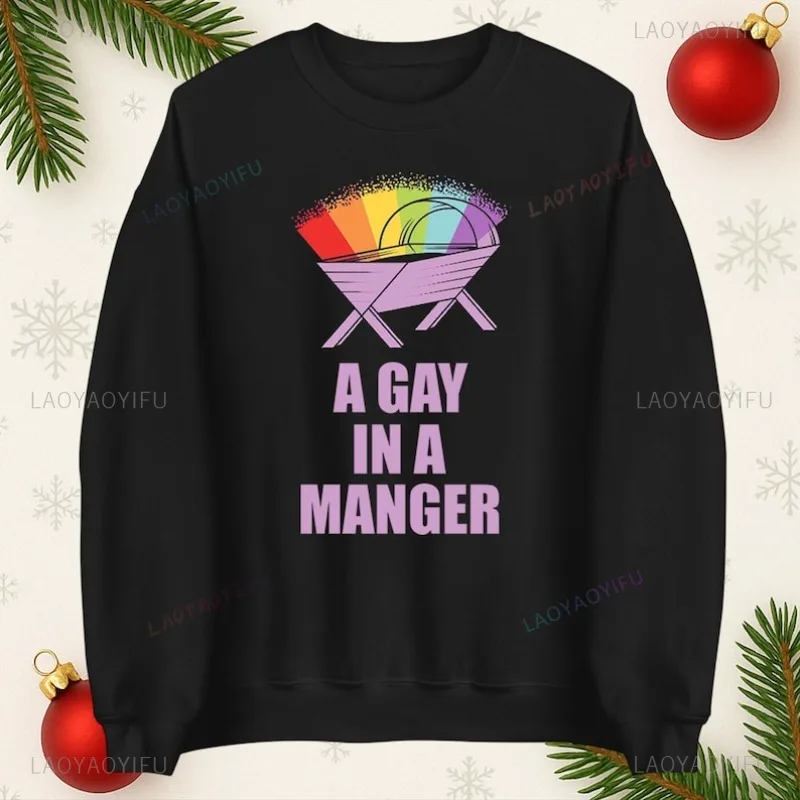 

Homosexual Christmas Hoodie Hoodie and Jumper Unisex Novelty Festive Sweatshirt Humorous Xmas Gag Gift for Holiday Parties