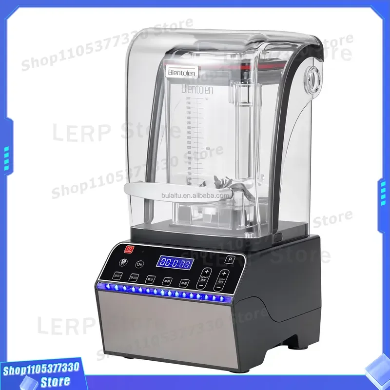 1800W Heavy Duty Commercial Blender 2L Stainless Steel 304 Automatic Smart Touch Control Smoothie Maker for Beverage Shop