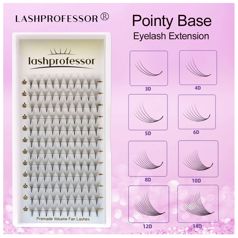 

Lashprofessor Pointy Base Premade Volume Fans 0.05 mm C D Curl Thin Sharp Stem Narrow Root Lashes Premade Cilia Makeup Supplies