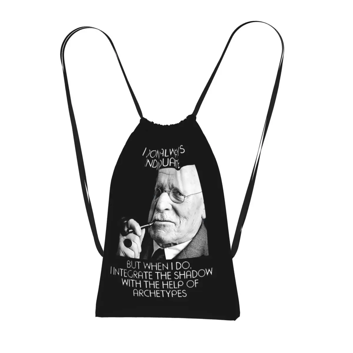 

Carl Jung - Individuate 2 Backpacks Casual Drawstring Bundle Pocket Sports Bag Book Bags for Travel Students