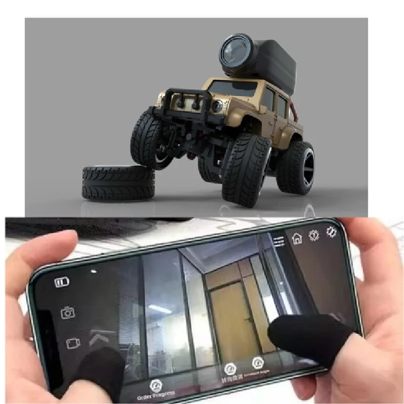 新製品 1:64 オフロードSUV ラングラー 合金製 ラジコンカー カメラ伝送機能付き RC アプリ操作可能