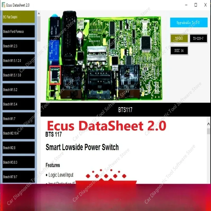 Ecus DataSheet 2.0 Software  PCB Schematics with Electronic Components of Car ECUs and Additional Information  EcusDataSheet 2.0