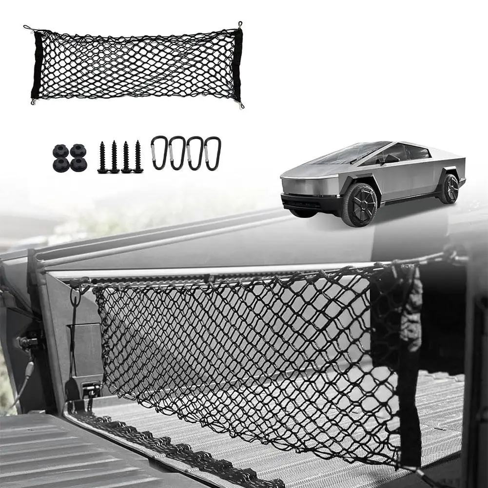 Pickup Cargo Net Elastic Net Bed Foldable Truck Bed Net Truck Tie-down Mesh For Daily Light Loads Travel Auto Accessories H4y6