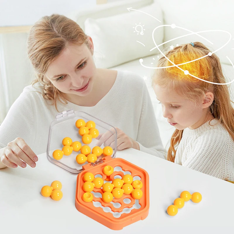 Mini Pocket Montessori Puzzle Toys Beads Game IQ Board Game Children\'s Spatial Logical Thinking Training Kid Education Toys Gift