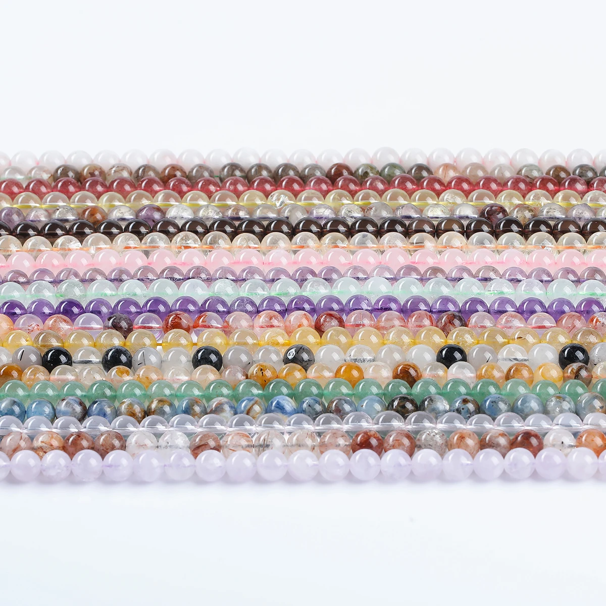 Wholesale Natural Pink Quartz Amethyst Beads Round Loose Spacer For Jewelry Making Bracelet Necklace Accessory 4 6 8 10 12mm