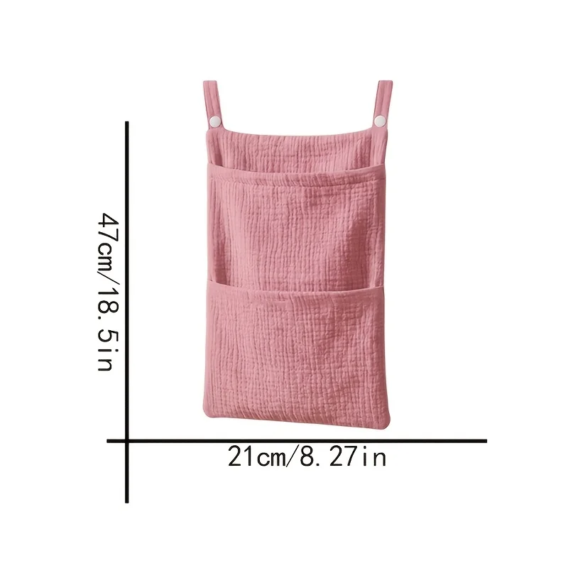 1pc Crib Organizer Hanging Storage Bag - Multi-Functional Stroller Caddy - Diaper Caddy And Holder - Hanging Pouch for Bedside