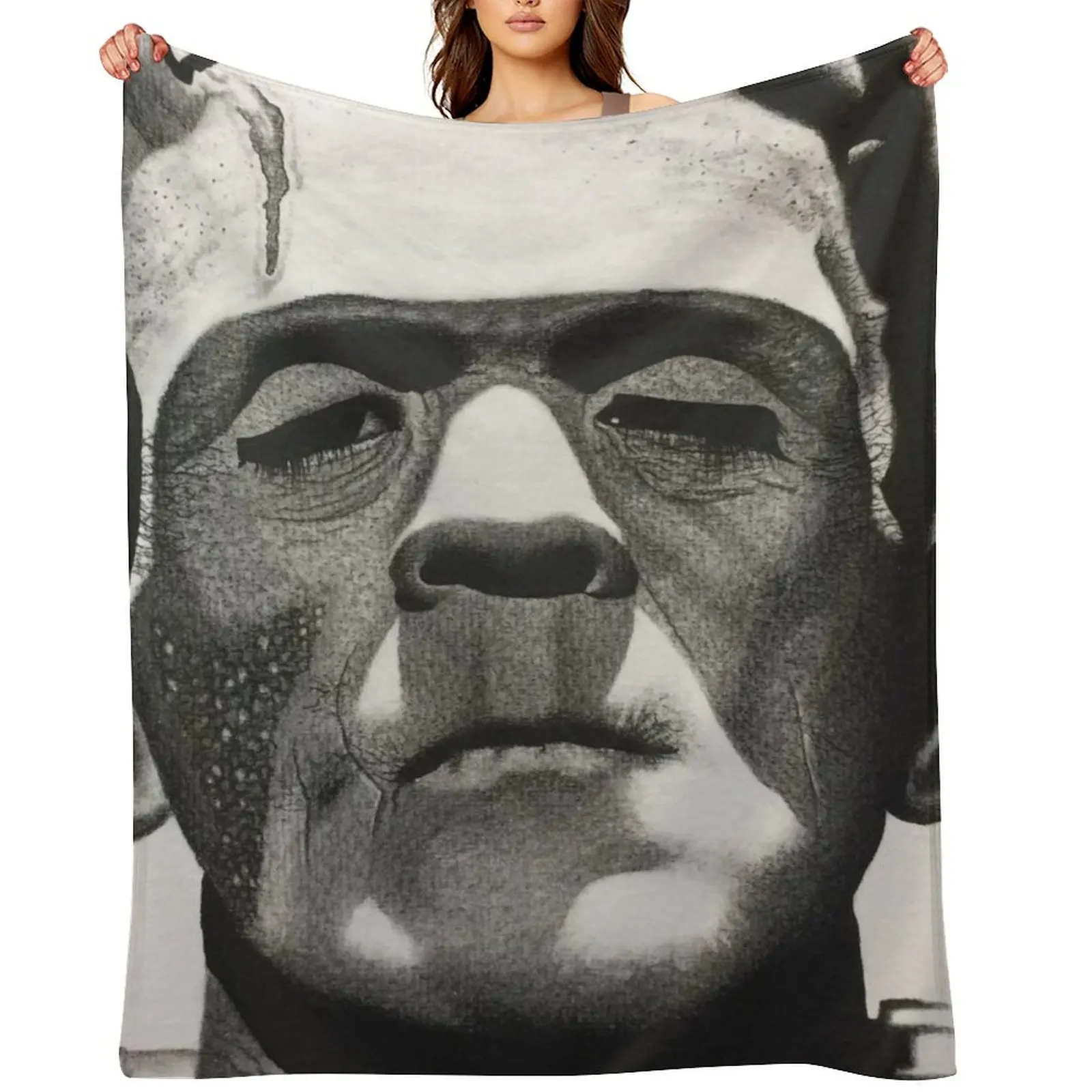 

Classic Monster Frankenstein Charcoal Drawing Throw Blanket for sofa valentine gift ideas Blankets For Bed Moving Blankets