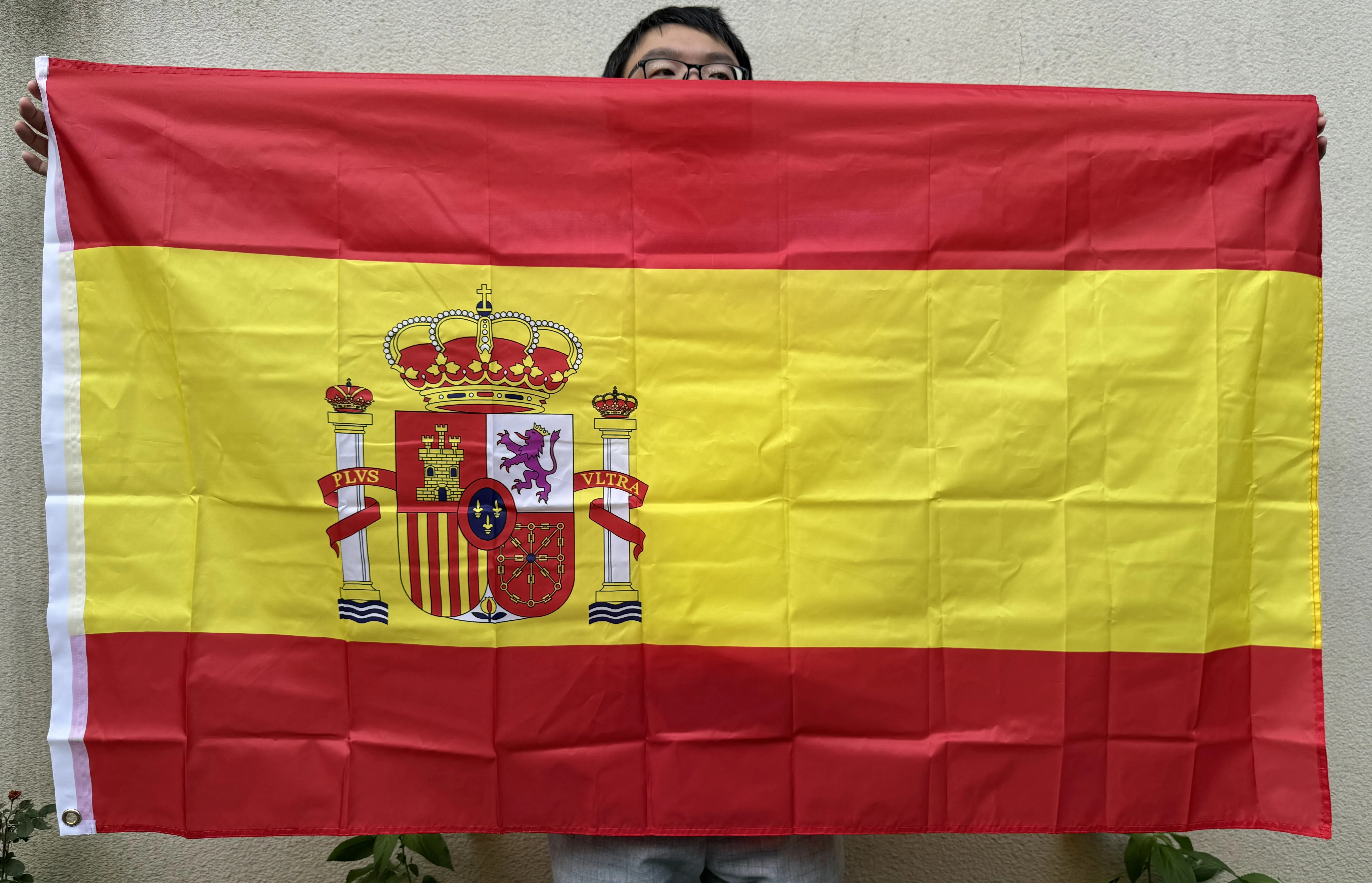 QFB 3x5ft Spain flag 90 * 150cm Spainish Country flag ES Espana Polyester Hanging Tapestry Flying National Flag Banner