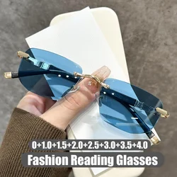 3 Colors Luxury Reading Glasses for Women Men Stylish Blue Light Blocking Glasses Ultralight Far Sight Presbyopia Plus Diopters