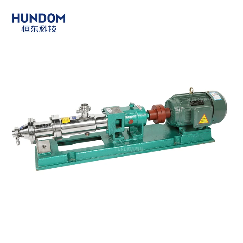 High viscosity sanitary stainless steel single screw mono pump/positive displacement pump