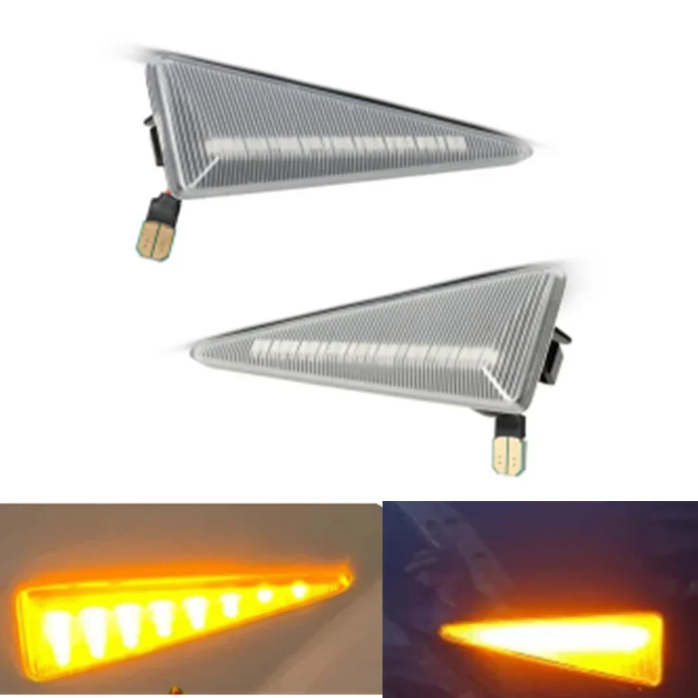 

2 шт. динамические светодиодные указатели поворота, боковые габаритные фонари для Renault Avantime Espace IV Megane 2 Scenic 2 Vel Satis 02-09 Wind