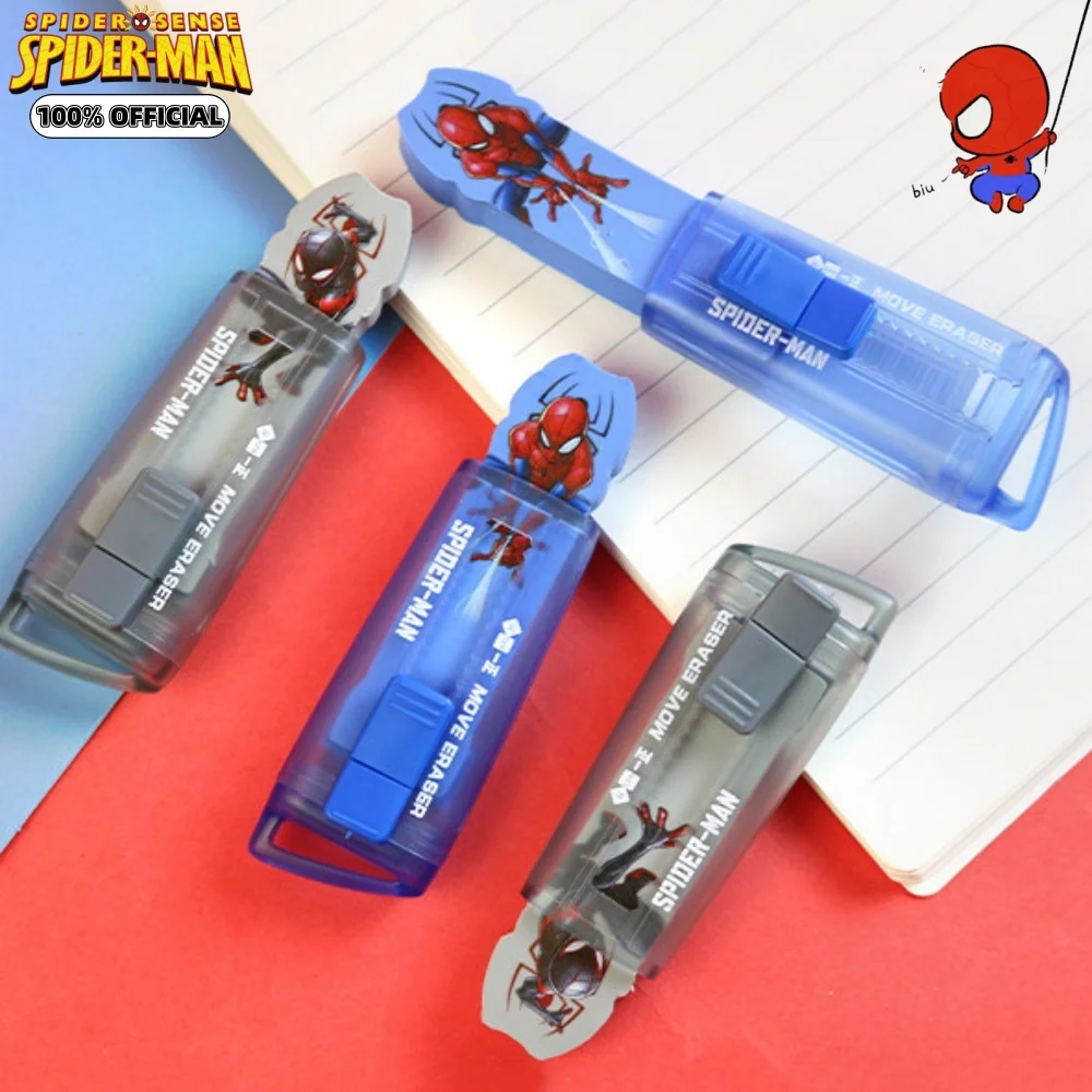 Genuine Spider-Man Retractable Move Eraser For Book Cleaning Painting Sketching Erasing Rubber Daily Office Stationery Supplies