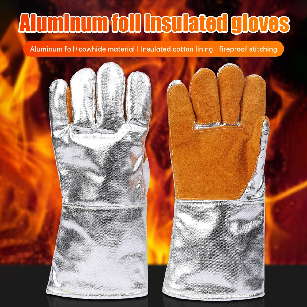 Security-protection Work Gloves For Men Woman Leather Gloves Heat/Fire Resistant Welding/Gardening/Mechanic Safety Gloves