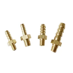 5pcs Mini Brass Pipe Fitting Connector Adapter M4 M5 M6 M8 Metric Male Thread To 3mm 4mm 5mm 6mm Hose Barb OD