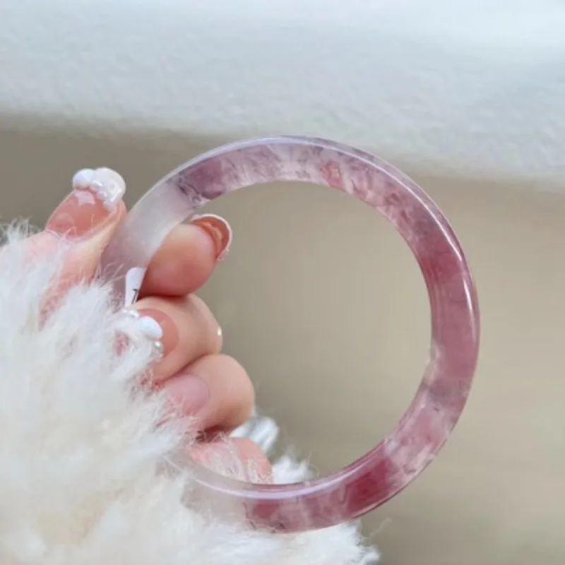 

New Natural Gold Silk Jade Temperament Purple Bracelet, Suitable for Daily Wear