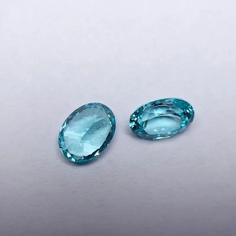 Ruihe High Quality Oval Lab Grown Paraiba Loose Stone Round Precious Gemtones  for Jewelry Making