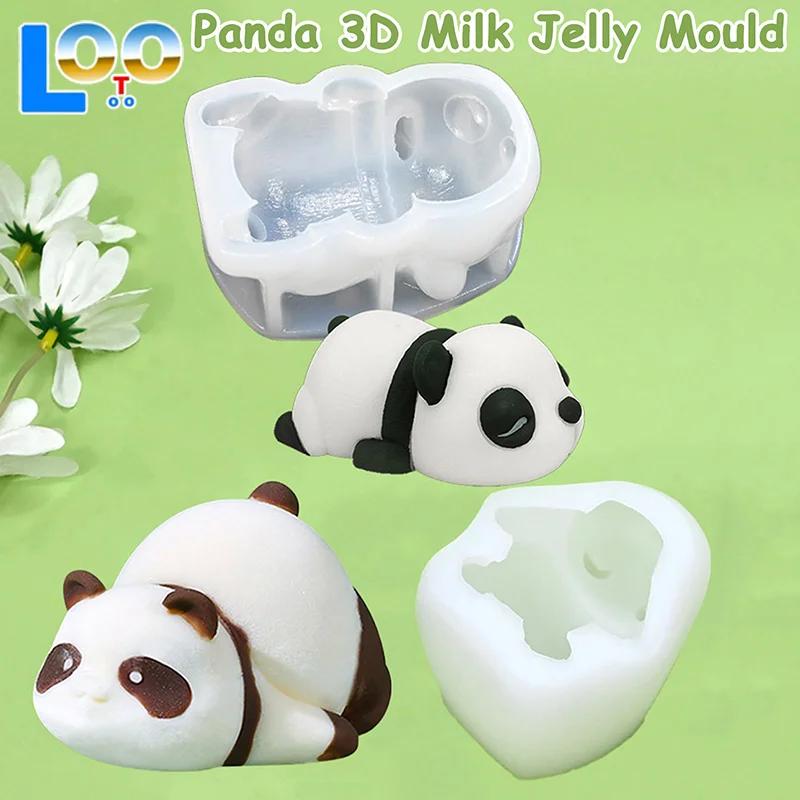 1pcs น่ารักแพนด้าพุดดิ้งแม่พิมพ์ซิลิโคนแม่พิมพ์น่ารักการ์ตูนเยลลี่เค้กเค้กแม่พิมพ์เค้กตกแต่งบ้านอุปกรณ์เบเกอรี่