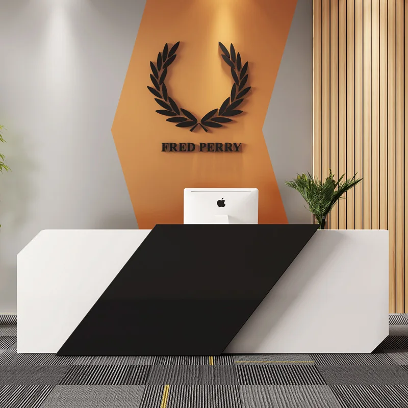 Beauty Salon Commercial Reception Desks Counter Simple Reception Desks Company Lacquered Office Furniture Военное ДелоZY40JDT