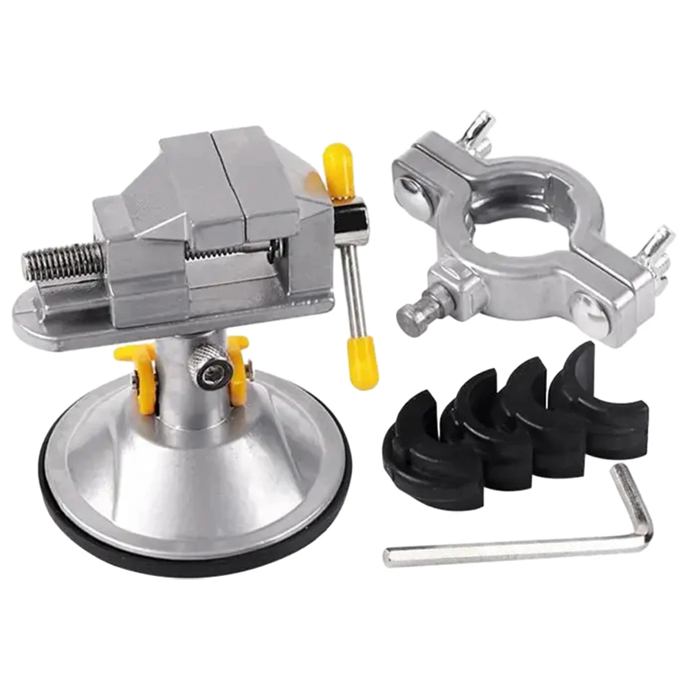 

Robust For 360 Degree Rotatable Table Vise 030mm Adjustable for Woodworking Aluminum Alloy Jaws for Better Grip