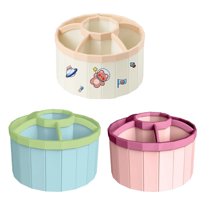 回転ペンホルダーデスクオーガナイザー 6 コンパートメントペンオーガナイザー大容量ペンホルダーアートサプライオーガナイザー Holde