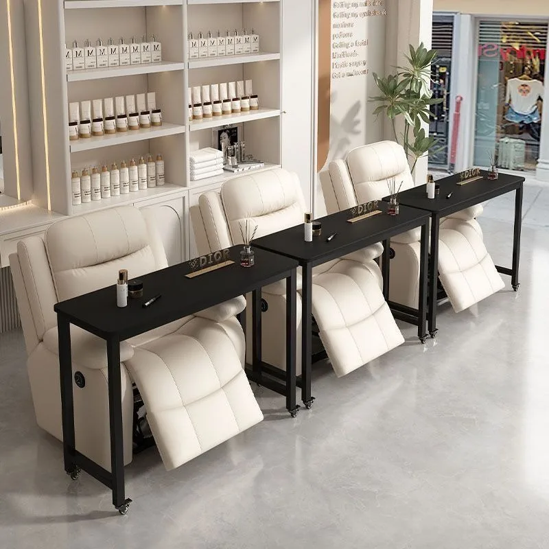 

Removable manicure table, single-layer cross-sofa table with wheels