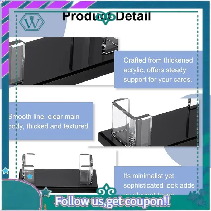 

Upgraded Acrylic Business Card Holder For Desk, 2 Pcs Desktop Business Card Holder Acrylic Name Card Display Stand Organizer