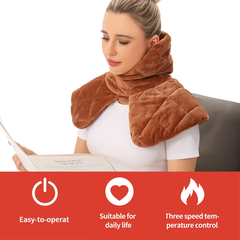 

Шаль с электрическим подогревом — 3-ступенчатое нагревание и таймер, снимает боль в суставах, обеспечивает спортивное восстановление/ежедневный уход, для офисных работников и пожилых людей