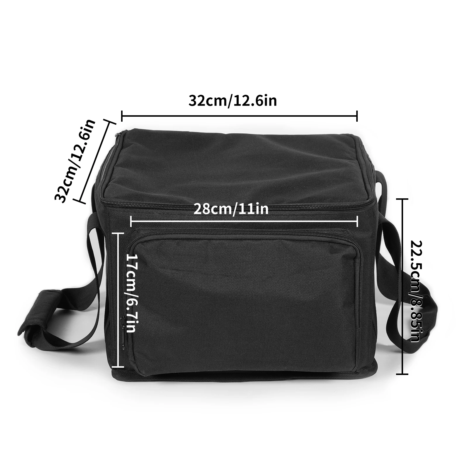 Datewink Par Light Bag 600D Waterproof PVC+210D Lining Portable Stage Lighting Bag For (4) 20*14.5*14.5CM Par Lights Storage Bag