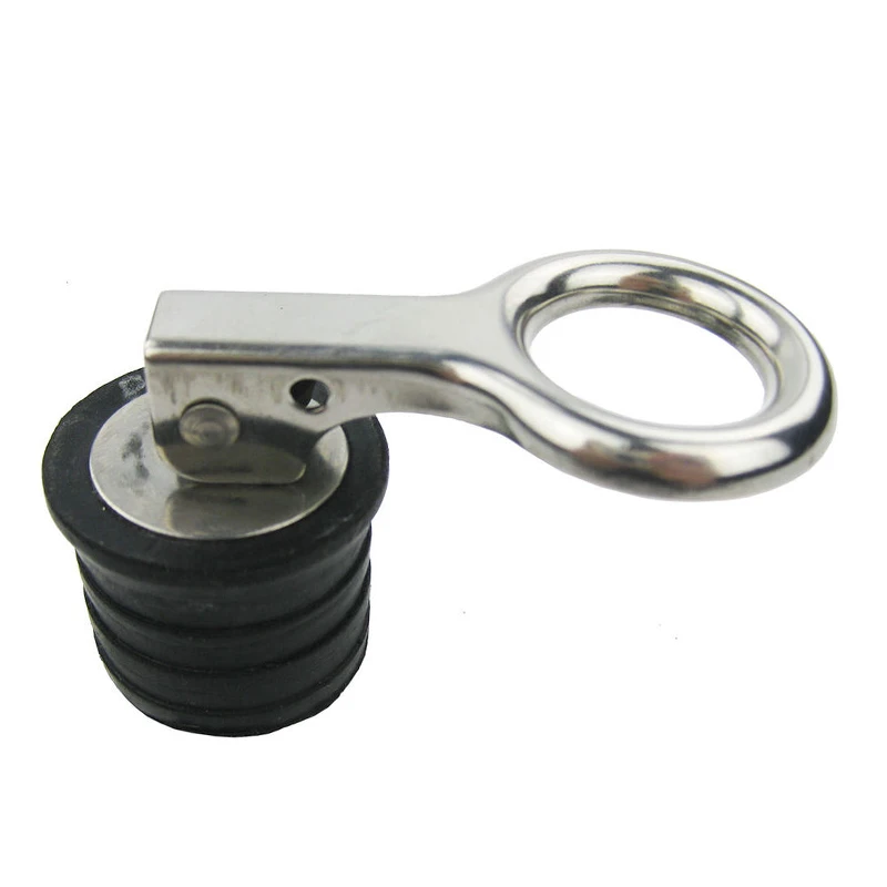 

NEW Boat Marine 1 Inch Stainless Steel Snap Handle Locking Rubber Drain Plug Accessories