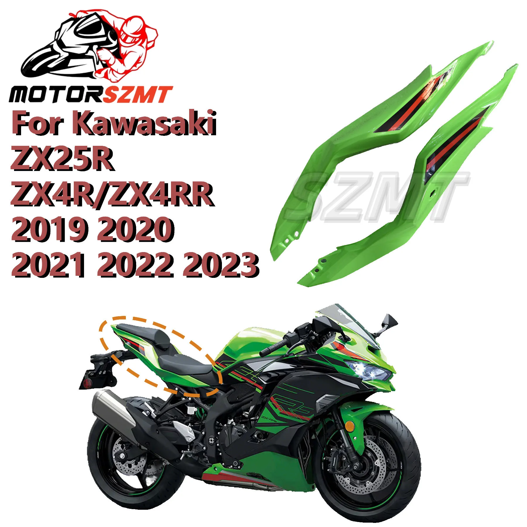 

New For Kawasaki Motorcycle Accessories Tail Fairing Kit Aerodynamic Rear Spoiler 2019-2023 ZX-25R ZX-4R ZX-4RR ZX4R ZX4RR 25R