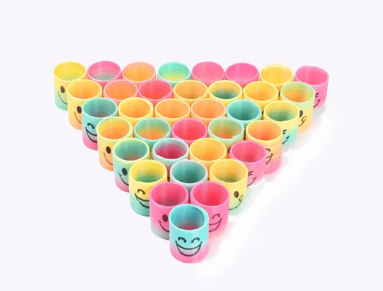 12/24PCS Regenbogen Magie Frühling Spielzeug Bunte Spule Party Gefälligkeiten für Kinder Geburtstag Pinata Füllstoffe Kindergarten Souvenir Geschenke groß – Detail 5