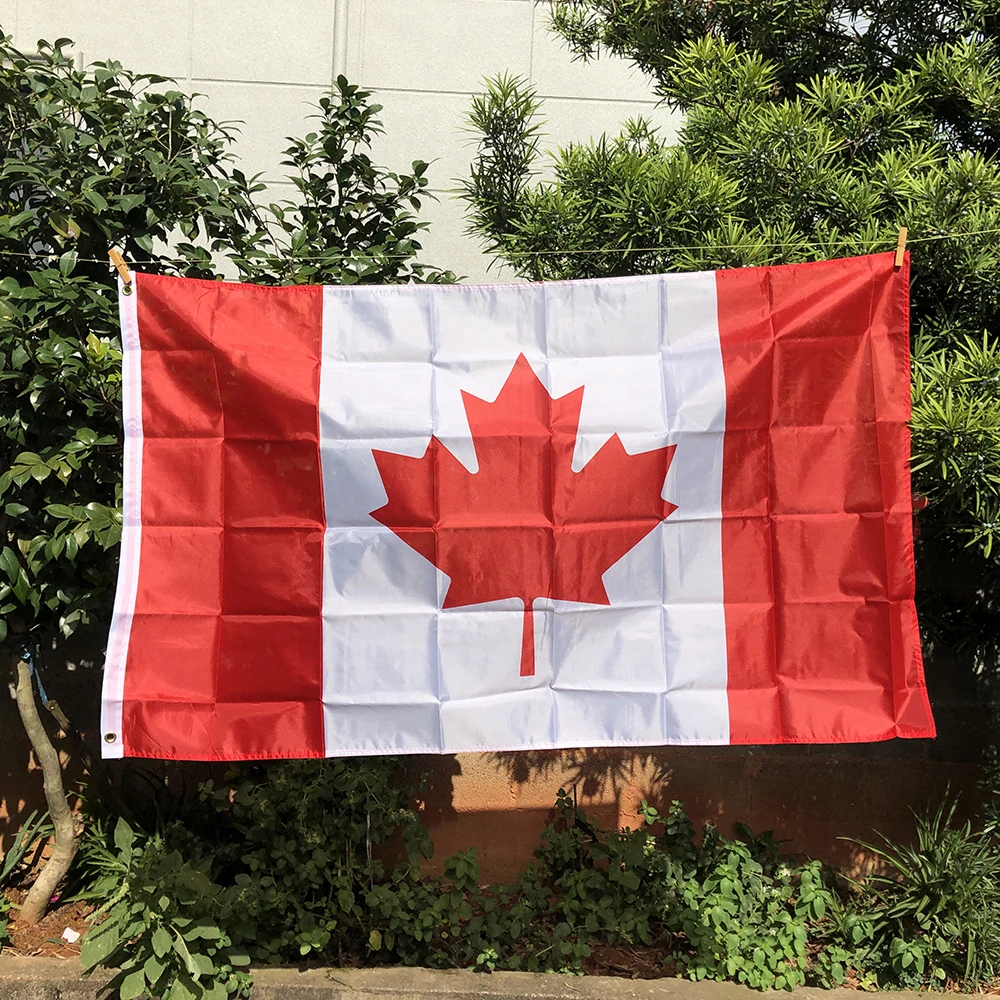 Z-ONE FLAG 3x5ft Canadian Flag 90*150cm polyester hanging Canadian banner  Indoor Outdoor Home decoration