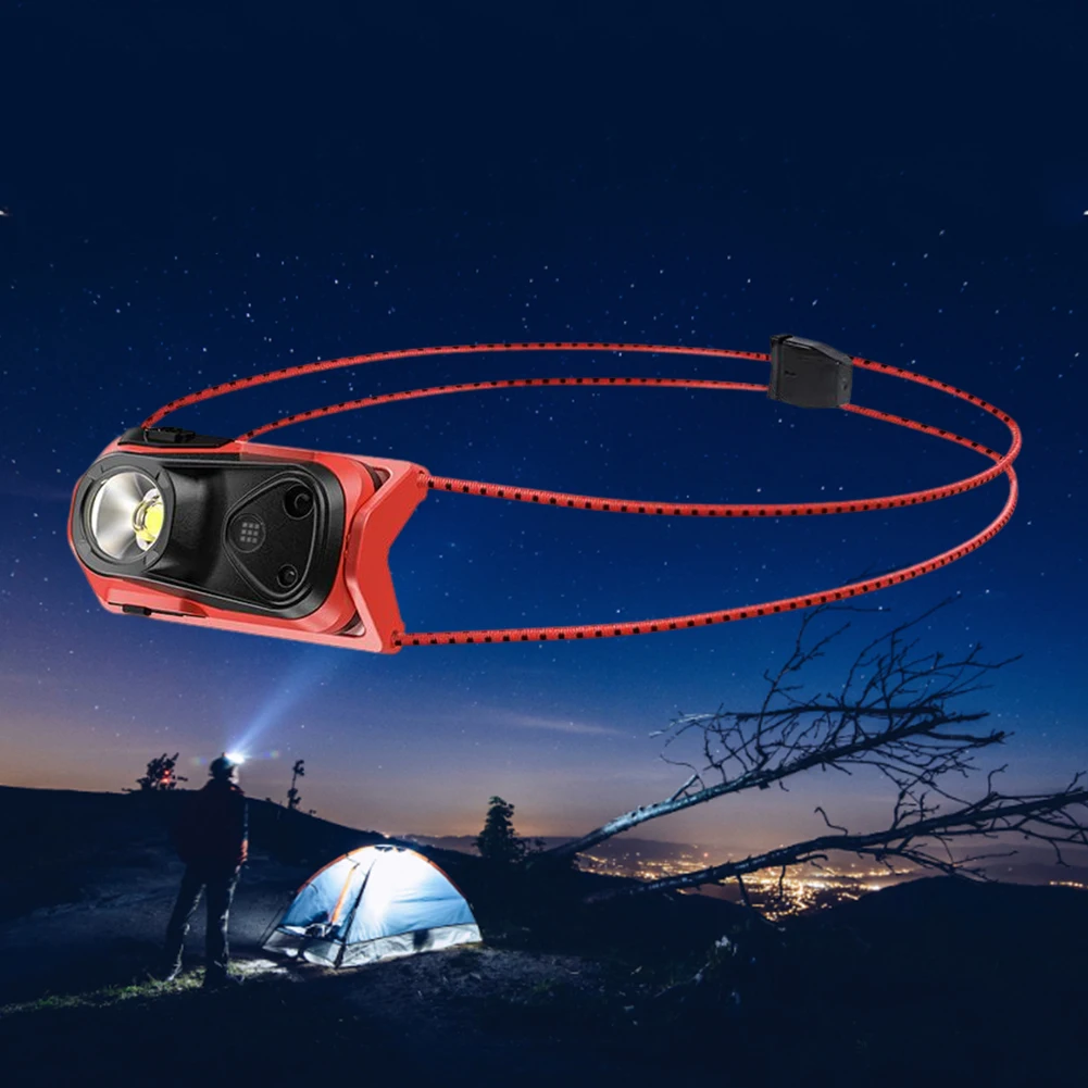 

Portable XPG Head Torch Intelligent Waving Sensor Rechargeable Work Light High Brightness 4 Modes for Hiking Fishing Running