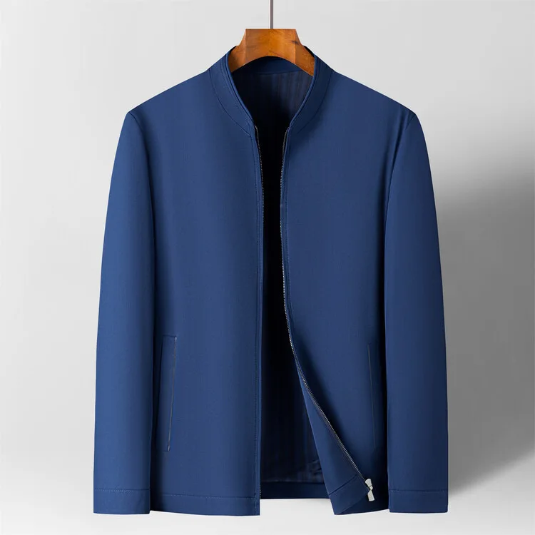 

Busin Casual Spor Jaet Мужская верхняя одежда среднего возраста Dad Adstrative Sle Весна Осень Faion Urban Смесь полиэстера